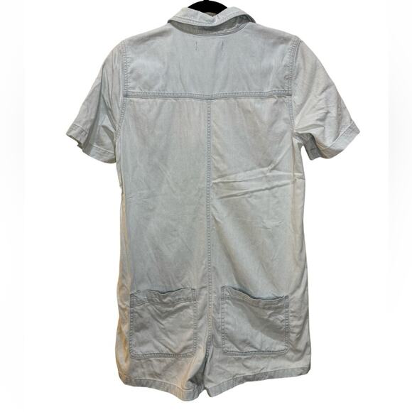 Madewell Denim Relaxed Coverall Romper - Castleton Wash Size S - Picture 9 of 9